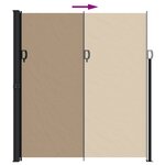 vidaXL Auvent latéral rétractable taupe 220x600 cm