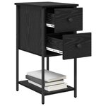 vidaXL Cabinet de chevet Chêne noir 32 x 42 x 70 cm Bois d'ingénierie