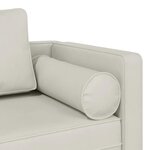 vidaXL Chaise longue avec coussins crème velours