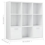 vidaXL Bibliothèque Blanc brillant 98x30x98 cm Bois d’ingénierie