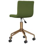 vidaXL Chaises pivotantes à manger lot de 4 vert clair velours