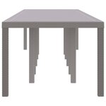 vidaXL Table de jardin pour repas Gris clair 350 x 100 x 73 cm
