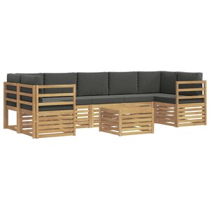 vidaXL Ensemble de canapés d'extérieur 8 pc Blanc et anthracite