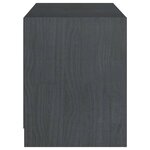 vidaXL Meuble TV Gris 104x33x41 cm Bois de pin massif