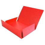 Chemise Simple Sans Élastique Avec 3 Rabats Carte Lustrée 400gm2 - A4 - Rouge - X 25 - Exacompta