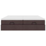 VidaXL Cadre de lit ottoman avec matelas marron foncé 200x200 cm tissu