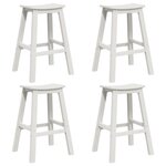 Tabourets de Bar vidaXL 6 Pièces Blanc HDPE