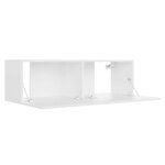 vidaXL Ensemble de meubles TV 3 Pièces Blanc Bois d'ingénierie