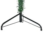 vidaXL Demi sapin de Noël artificiel mince avec support Vert 210 cm