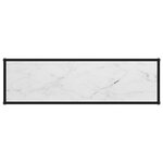 vidaXL Table console Blanc 120x35x75 cm Verre trempé