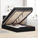 vidaXL Cadre de lit ottoman avec matelas noir 120x200 cm velours