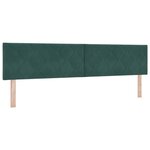 vidaXL Lit à ressorts avec matelas Vert foncé 200 x 200 cm Polyester