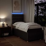 vidaXL Sommier à lattes de lit avec matelas Marron foncé 90x200 cm