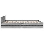 vidaXL Cadre de lit et tiroirs sonoma gris 140x200cm bois d'ingénierie