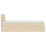 vidaXL Lit ottoman avec matelas crème 90x200 cm tissu
