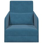 vidaXL Canapé-Lit Bleu 65 x 80 x 83 cm Velours