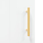 vidaXL Buffet haut Blanc brillant 34 5x34x180 cm Bois d'ingénierie