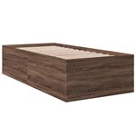 vidaXL Cadre de lit chêne marron 90x200 cm bois d'ingénierie
