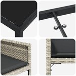vidaXL Ensemble de salle à manger pour jardin 5 Pièces Gris clair