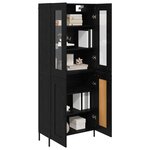 vidaXL Haut Armoire Chêne noir 69 5 x 34 x 180 cm Bois d'ingénierie