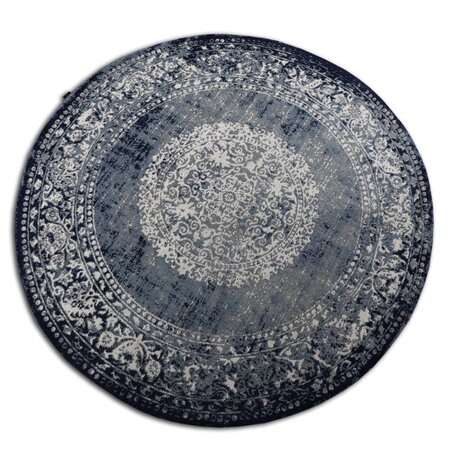 Dutch Lifestyle Tapis Durban Jahrg 200 cm Rond Bleu