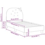 vidaXL Cadre de lit pour tout-petit avec tête de lit Rose 70 x 140 cm