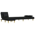 vidaXL Canapé-lit en forme de L noir 255x140x70 cm tissu