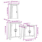 vidaXL Ensemble de meubles de salle de bain 3 Pièces bois de pin massif