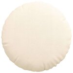 vidaXL Coussins de siège 2 Pièces Crème Ø 50 cm Tissu en velours côtelé