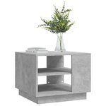vidaXL Table basse gris béton 55x55x43 cm bois d'ingénierie