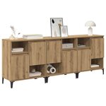 vidaXL Buffets 3 Pièces Chêne artisanal 60 x 35 x 70 cm Bois d'ingénierie