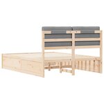 vidaXL Cadre de lit avec tête de lit rembourrée Gris clair