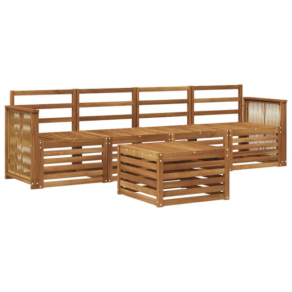 vidaXL Ensemble de canapés d'extérieur 5 pc Naturel