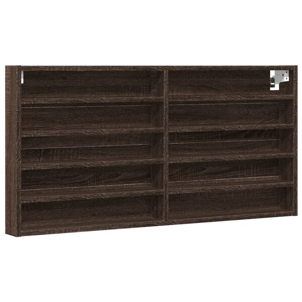 vidaXL Armoire à vitrine chêne marron 100x8 5x50 cm bois d'ingénierie