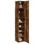 vidaXL Armoire de rangement mince chêne fumé 40x42 5x225 cm