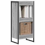 vidaXL Bibliothèque Gris Sonoma 80 x 30 x 155 cm Bois d'ingénierie