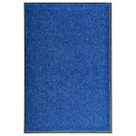 vidaXL Paillasson lavable Bleu 60x90 cm