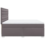 vidaXL Sommier à lattes de lit avec matelas Gris 180x200 cm Similicuir