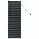 vidaXL Store de Fenêtre avec des rideaux Noir Aluminium