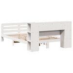 vidaXL Cadre de lit sans matelas blanc 120x190 cm bois de pin massif