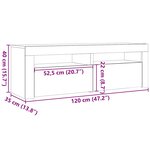 vidaXL Tables de chevet 2 Pièces avec LED vieux bois 60x35x40 cm