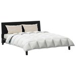 vidaXL Ensemble de Duvet avec oreiller 3 Pièces Blanc Plume de canard