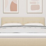 vidaXL Tête de lit réglable en hauteur Crème 160 cm tissu