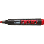 Marqueur permanent uni ball prockey couleurs assorties pointe biseautée 2 à 6 mm - pochette de 4 - uni-ball