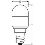 Osram ampoule led mini tube t26 dépoli 2 3w=20 e14 chaud
