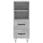 vidaXL Buffet haut Gris béton 34 5x34x180 cm Bois d'ingénierie