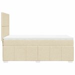 vidaXL Sommier à lattes de lit avec matelas Crème 80x200 cm Tissu