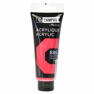 Peinture acrylique 100 ml - Rouge primaire n°686