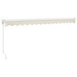 vidaXL Auvent rétractable crème 4 5x3 m tissu et aluminium