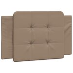 vidaXL Cadre de lit avec lumières LED cappuccino 80x200 cm similicuir
